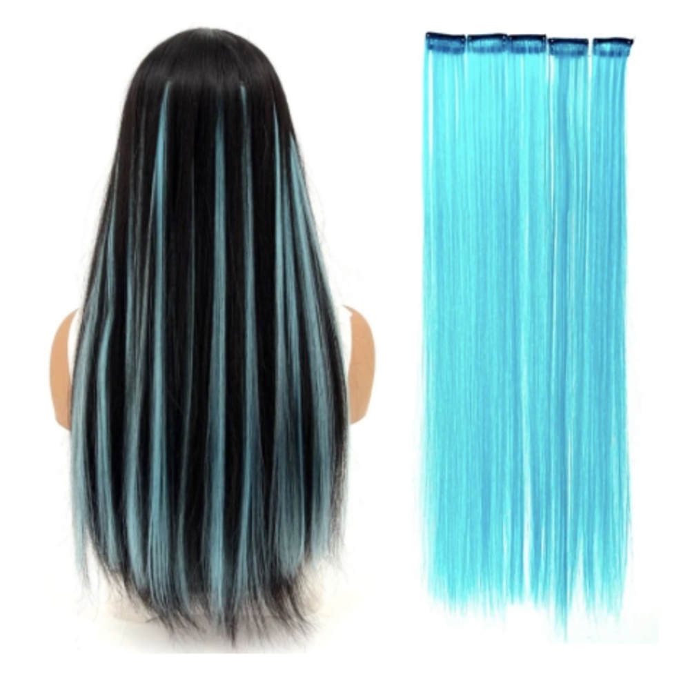 4 pack Blue Hair Extensions
